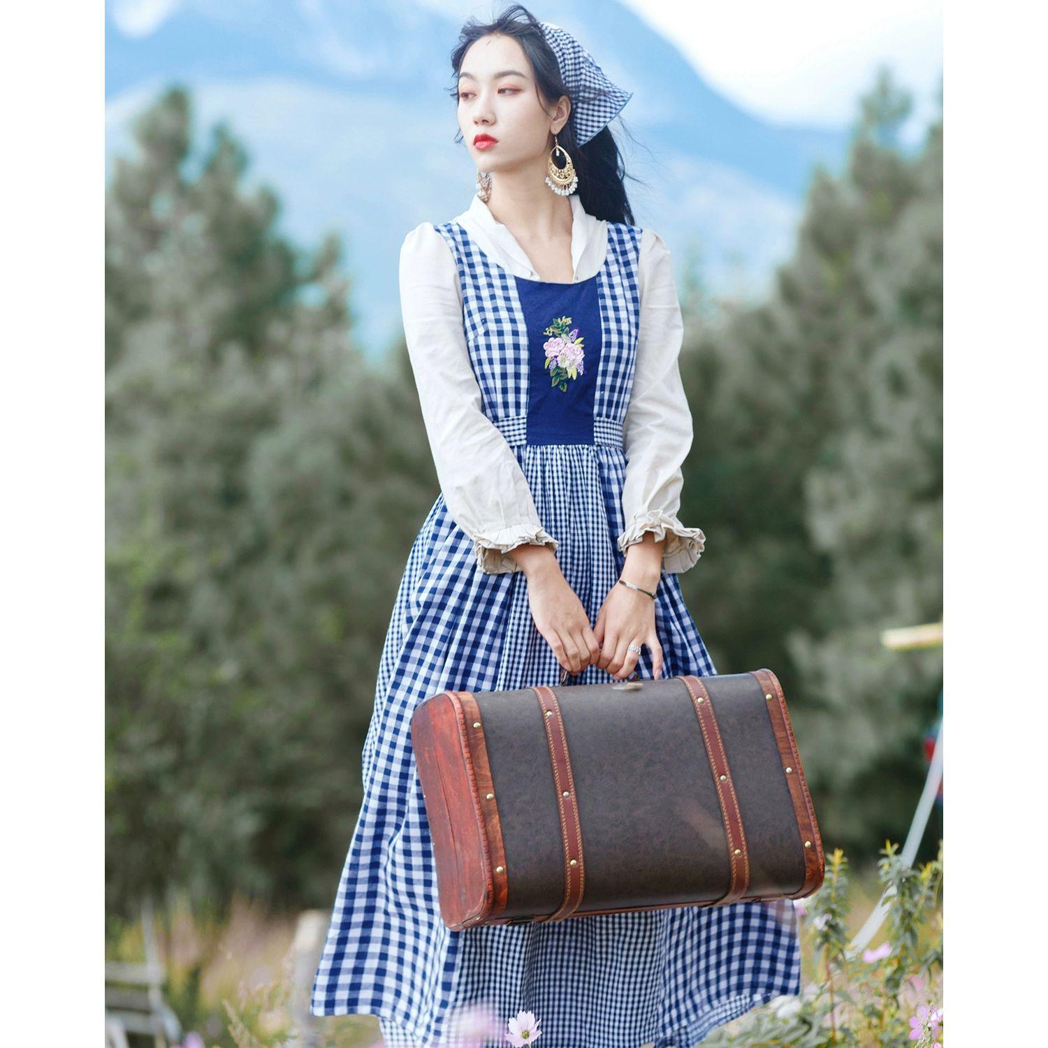 레트로 알프스 소녀 복고풍 개화기 중세의상 원피스 - 상세 이미지 4