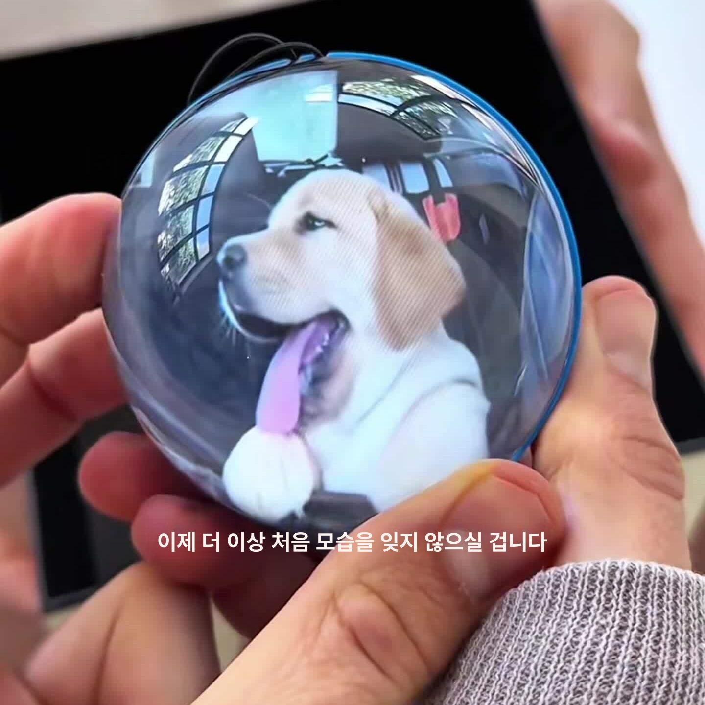 소울메모리볼 크리스탈공비디오 추억보관 수정구슬 팬시볼 블루 480x480 - 상세 이미지 3