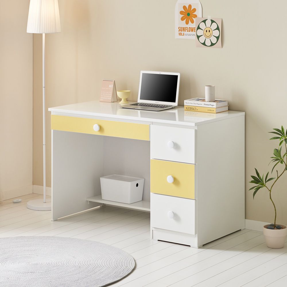 가구의서 파스텔포인트 LPM 3단 서랍 책상 1140x600x750mm - 상세 이미지 2