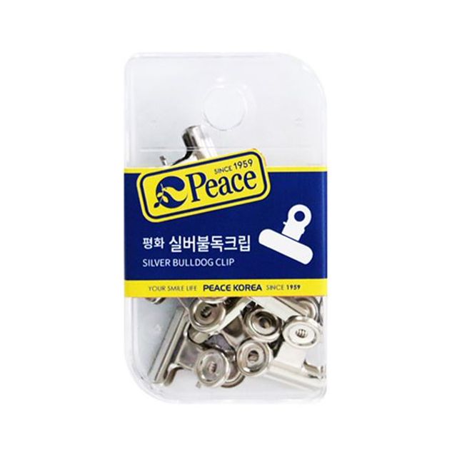 평화 no.2 실버 불독크립 집게 사무용 클립 서류 행거 - 상품 이미지
