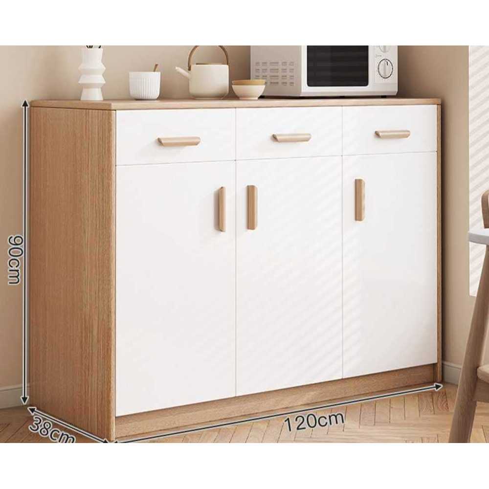 원목 홈카페 수납장 커피용품 정리 인테리어 장식장 A형 103x36x80cm(화이트) - 상세 이미지 3