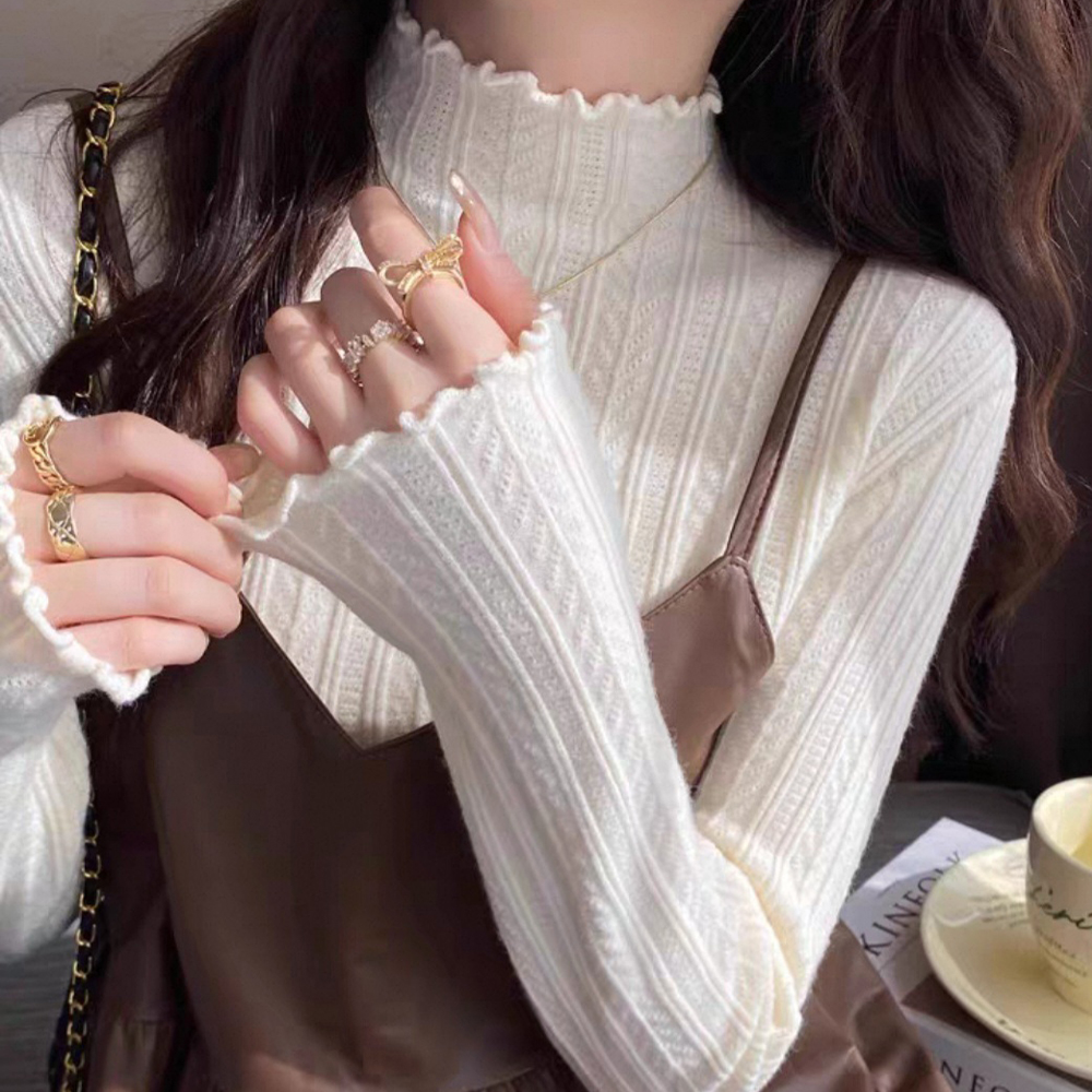하이넥 이너 목폴라 슬림핏니트 속티 - 상품 이미지
