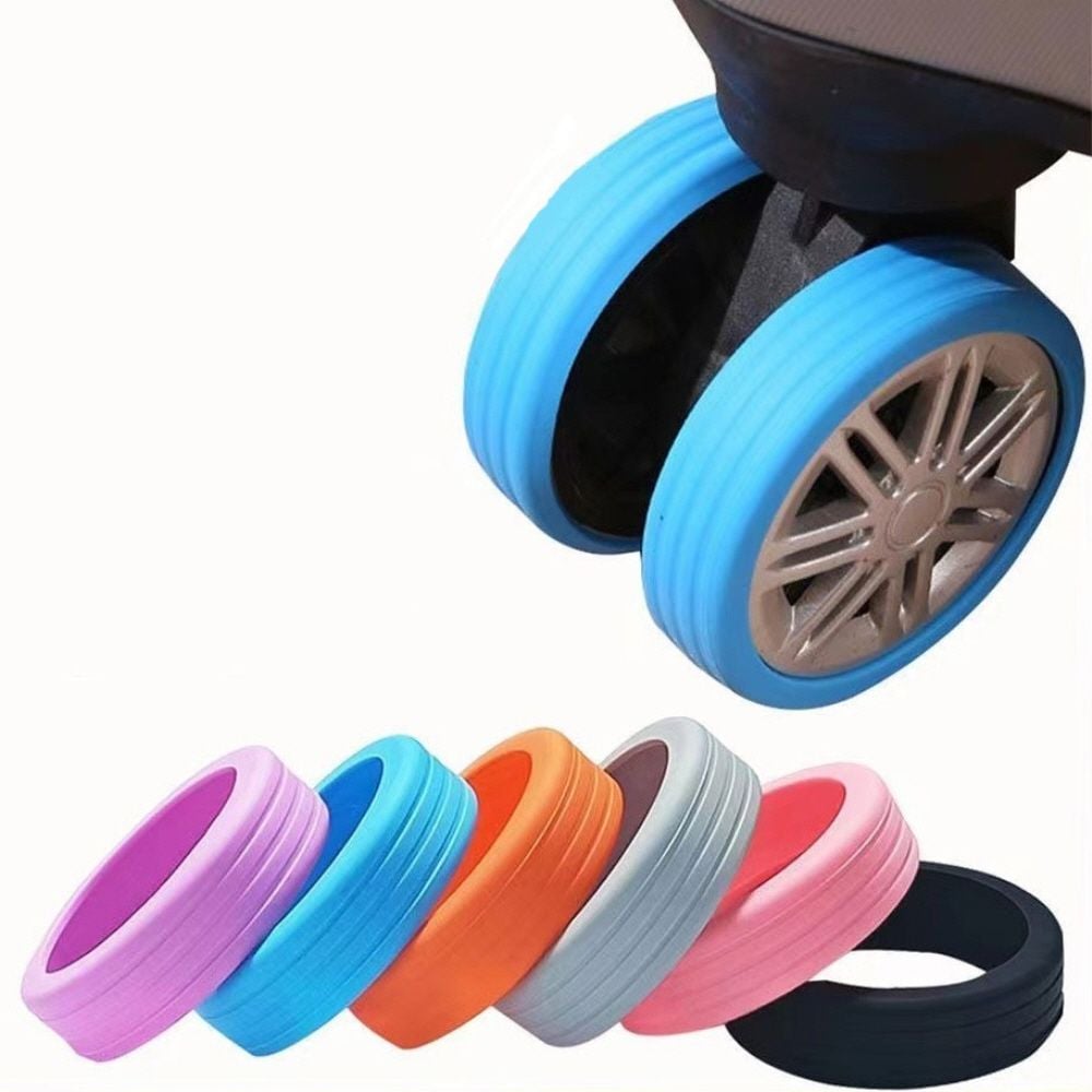 캐리어바퀴실리콘커버 바퀴커버 캐리어 바퀴 소음 블랙 - 상품 이미지