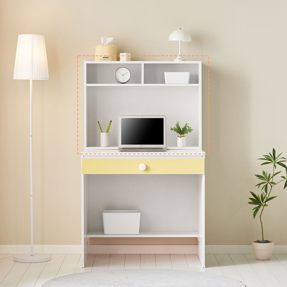 가구의서 파스텔포인트 LPM 상부 책꽂이 화이트 800x230x600mm - 메인 이미지