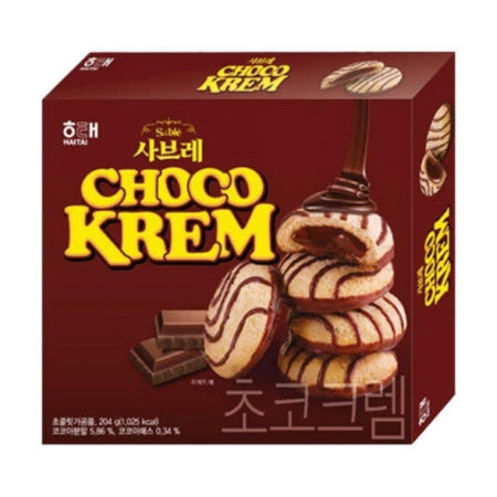 해태제과식품(주) 해태 사브레 초코크렘 204g X 6개