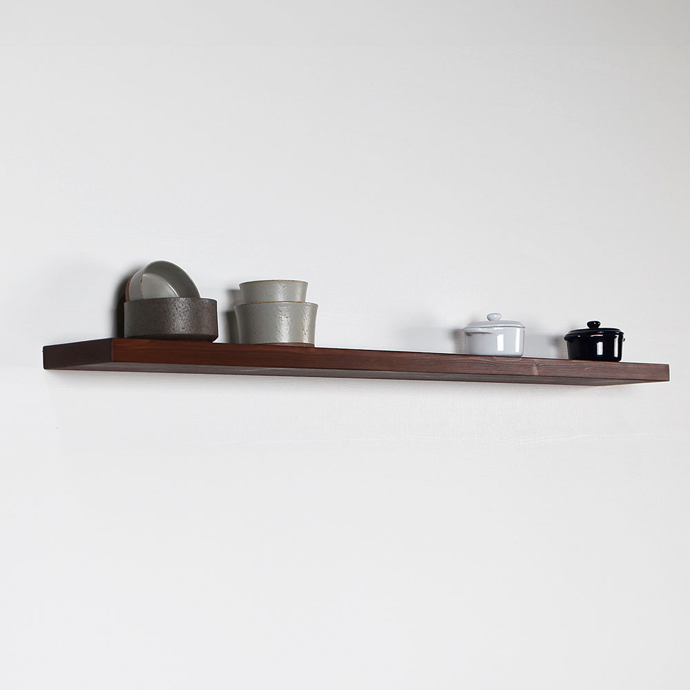 무지주 벽선반 원목 나무 벽걸이선반 인테리어 1500x200, 1단, 월넛