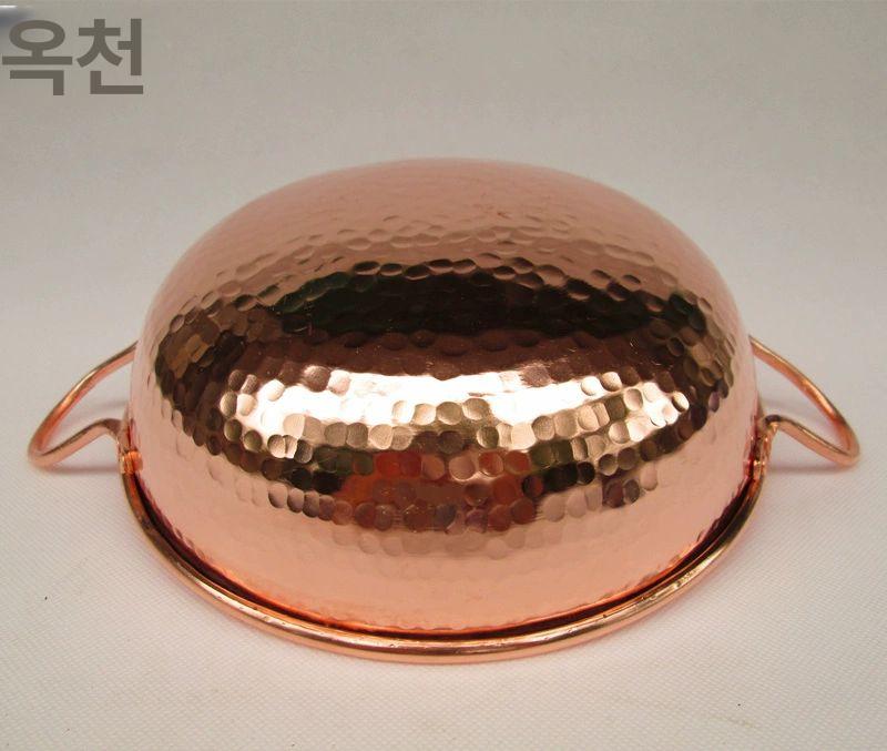 동냄비 구리냄비 수제 법랑 양수 망치무늬 20cm - 상세 이미지 5
