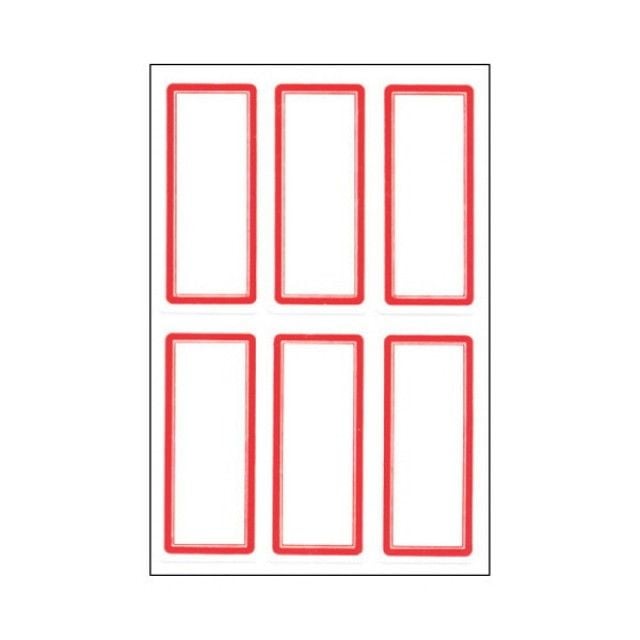 세모네모 10매x20묶음 일반 견출지 28x65 206 적색 - 상품 이미지