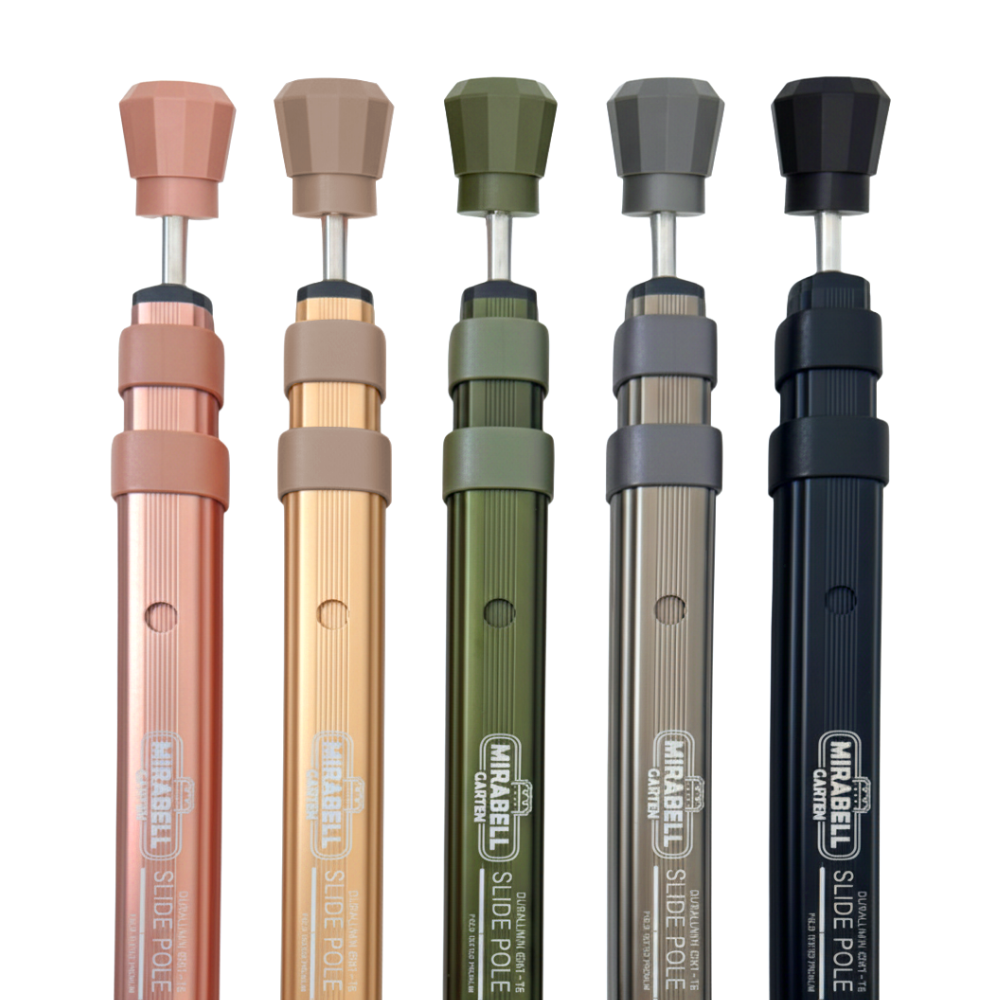 미라벨가든 슬라이드 캠핑 타프 텐트 폴대 사각 높이조절 슬라이딩 사이드폴 220