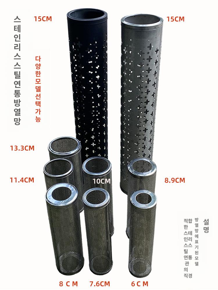 연통 안전망 연통보호망 벽난로 올쿡 분리형 펠렛 보호망 화목난로커버 육각형 굴뚝용 안전가드 분리형 304 - 상세 이미지 2