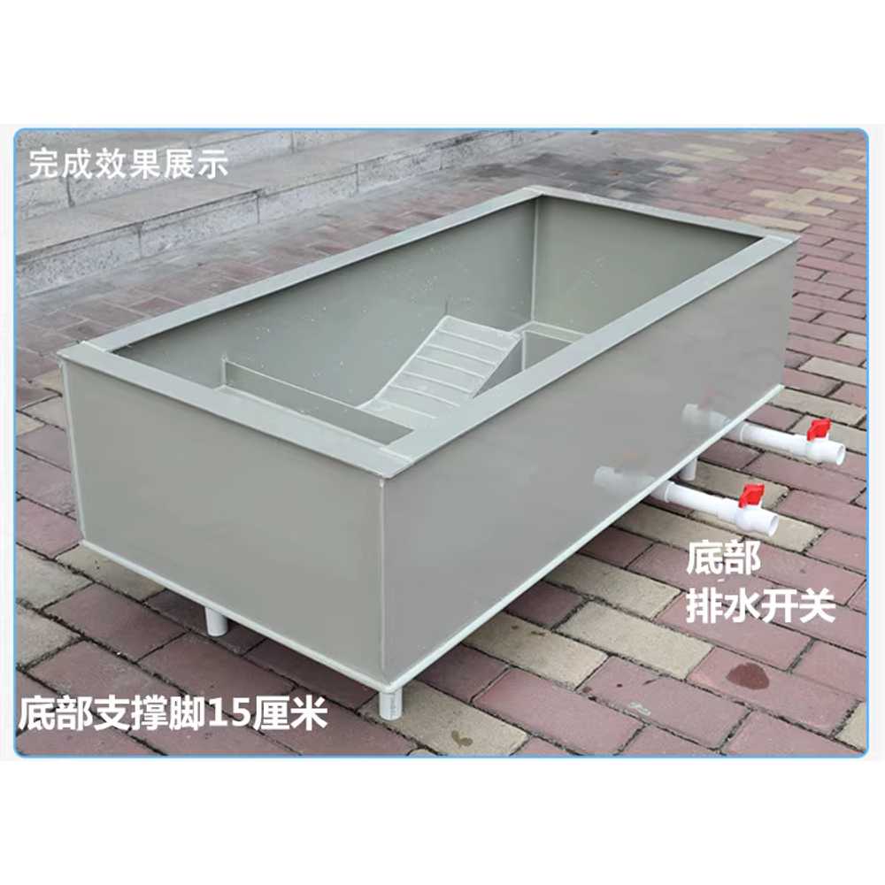 반수생 거북이 수조 육지 수서 양서류 인테리어 번식 85x45x30 회색 - 상세 이미지 3