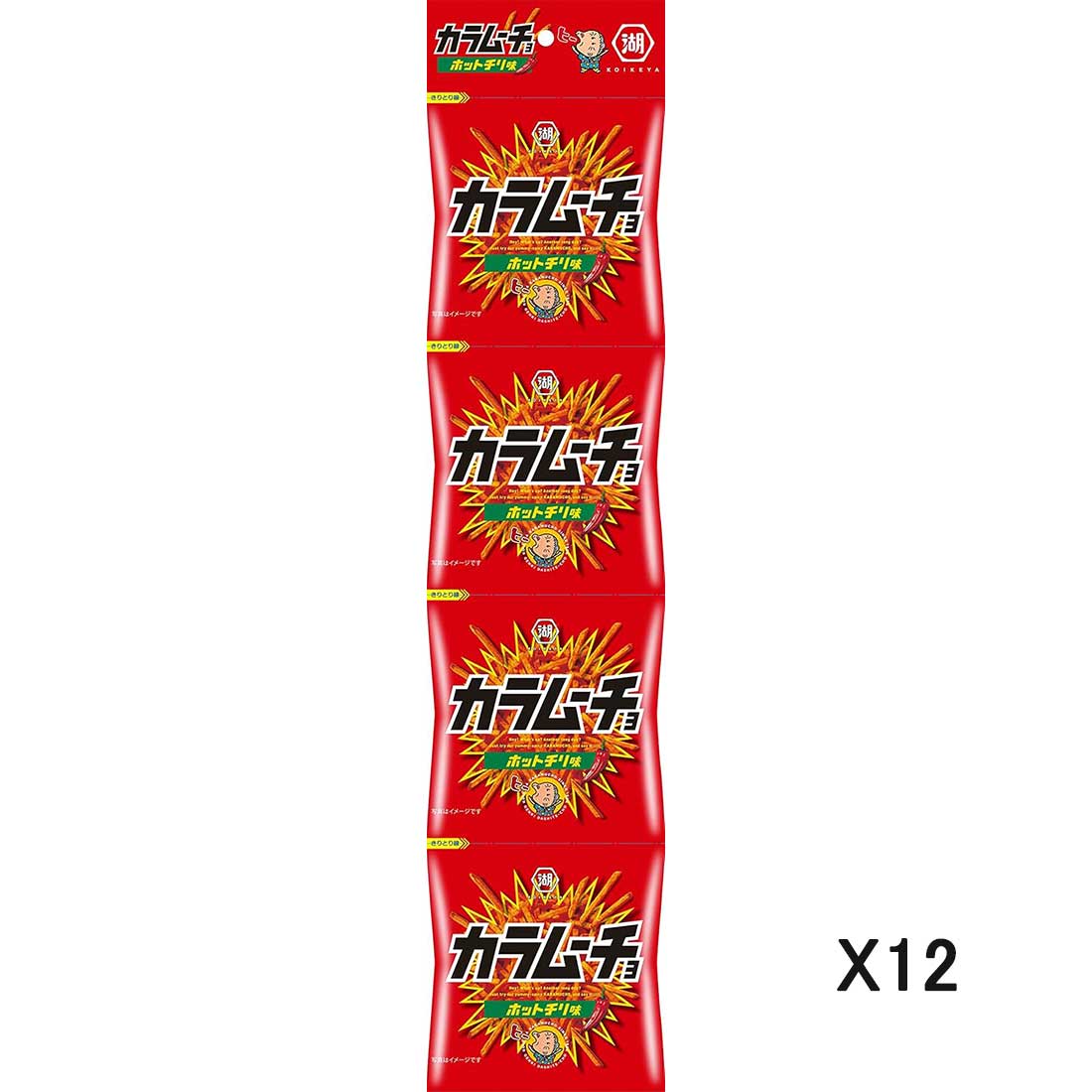코이케야 스틱 카라무쵸 핫칠리맛 미니 4봉지 12개세트