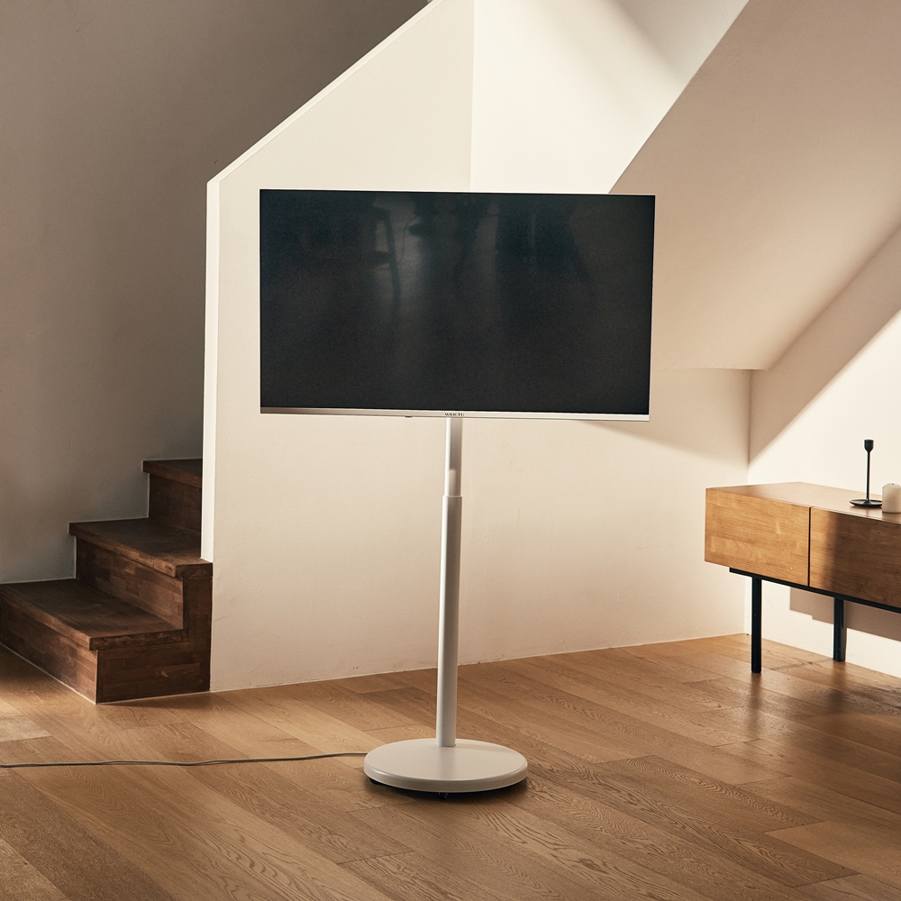 와이드무빙뷰 화이트에디션 삼탠바이미V3 셋트 QLED 109cm(43인치) UHD 4K 스마트 이동식 TV 중소바이미 유압식 높이조절 삼텐바이미