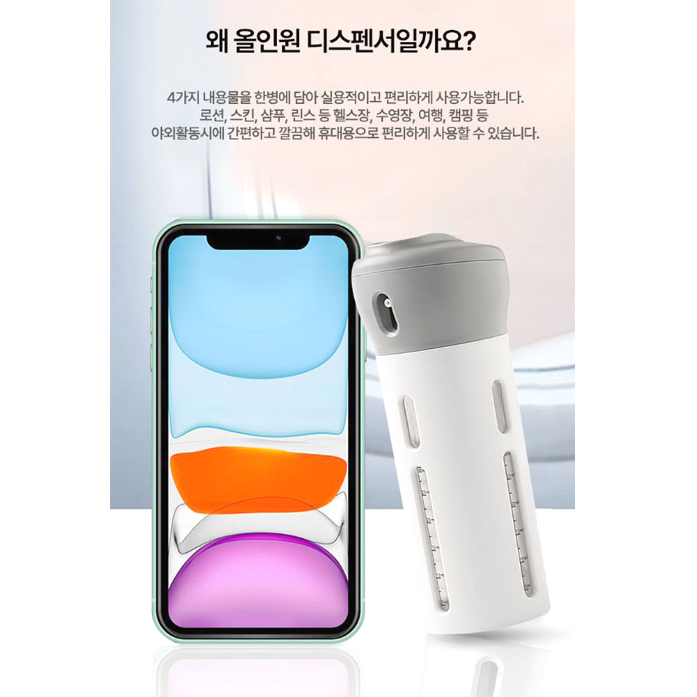 휴대용 소분 공병세트 투명 여행 샤워용기 디스펜서 - 상세 이미지 5