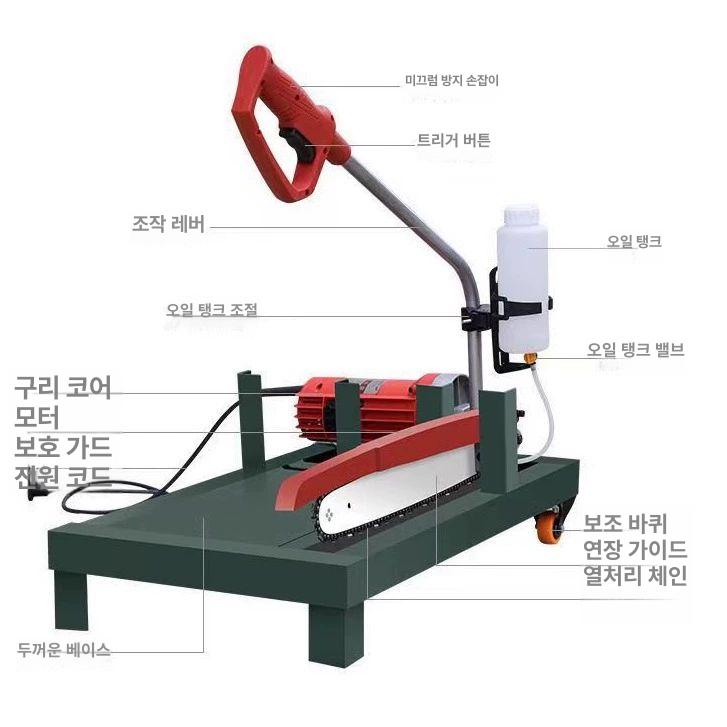 유압 나무 절단 스플리터 펜션 가정용 분할 수평식 쪼개기 손도끼 분할기 벌목 장작패기 2850W - 상세 이미지 5