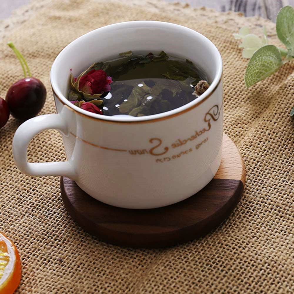 우드코스터 2p 원형하프 티코스터 손님 탕비실 티