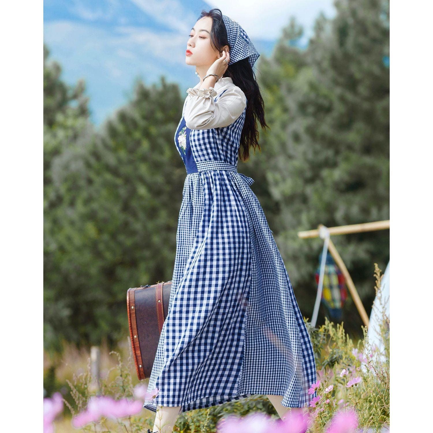 레트로 알프스 소녀 복고풍 개화기 중세의상 원피스 - 상세 이미지 5