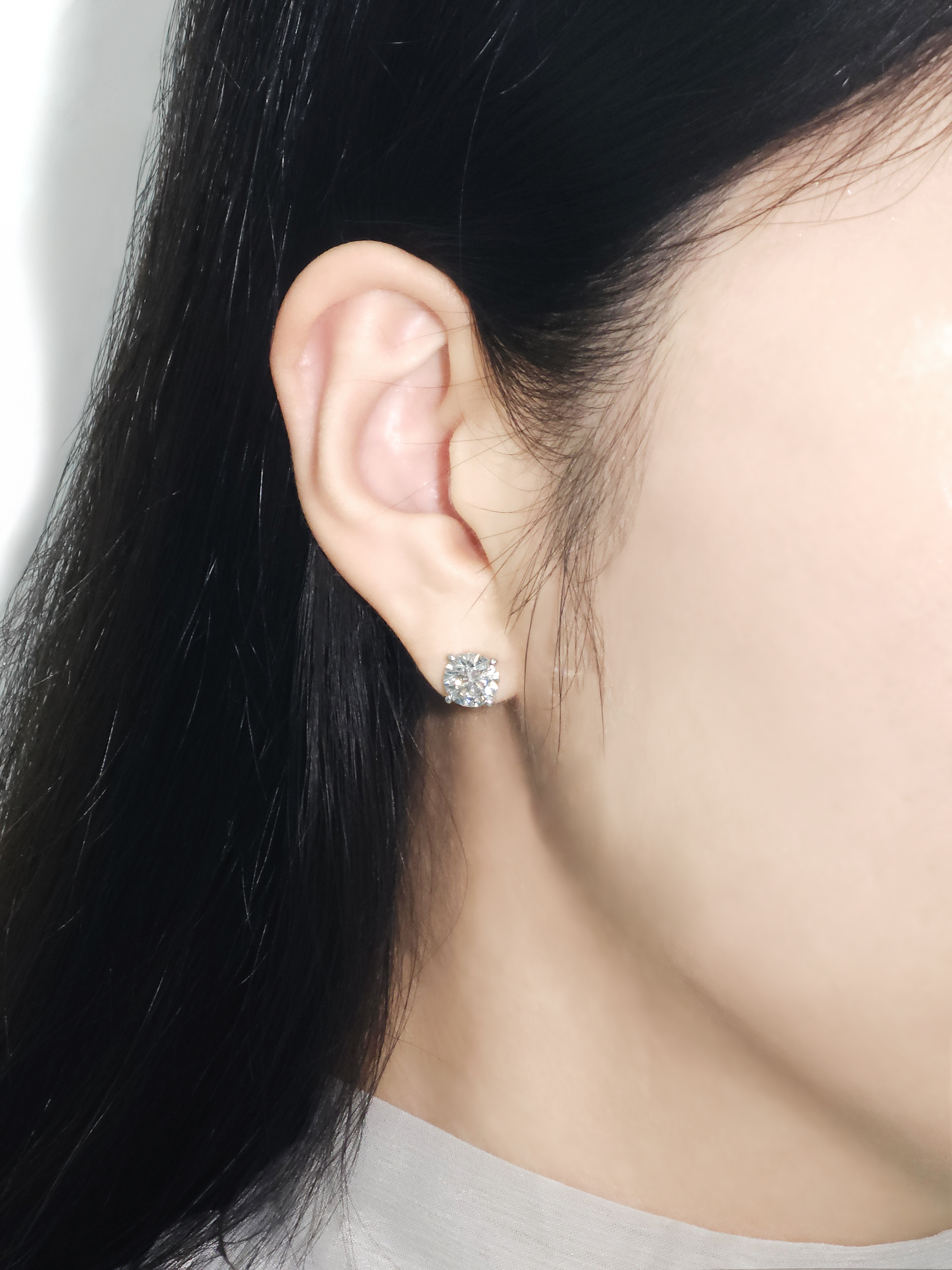 랩다이아 침귀걸이 4프롱 1.5캐럿 랩다이아몬드 IGI D컬러 14k 18k 이미지 8