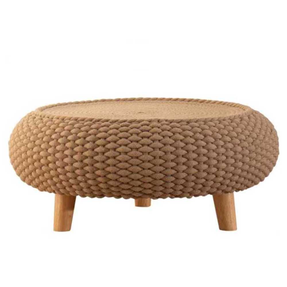 원목 라탄 원형 좌식 테이블 일본식 감성 탁자 협탁 크림 + 50x25cm - 상세 이미지 2