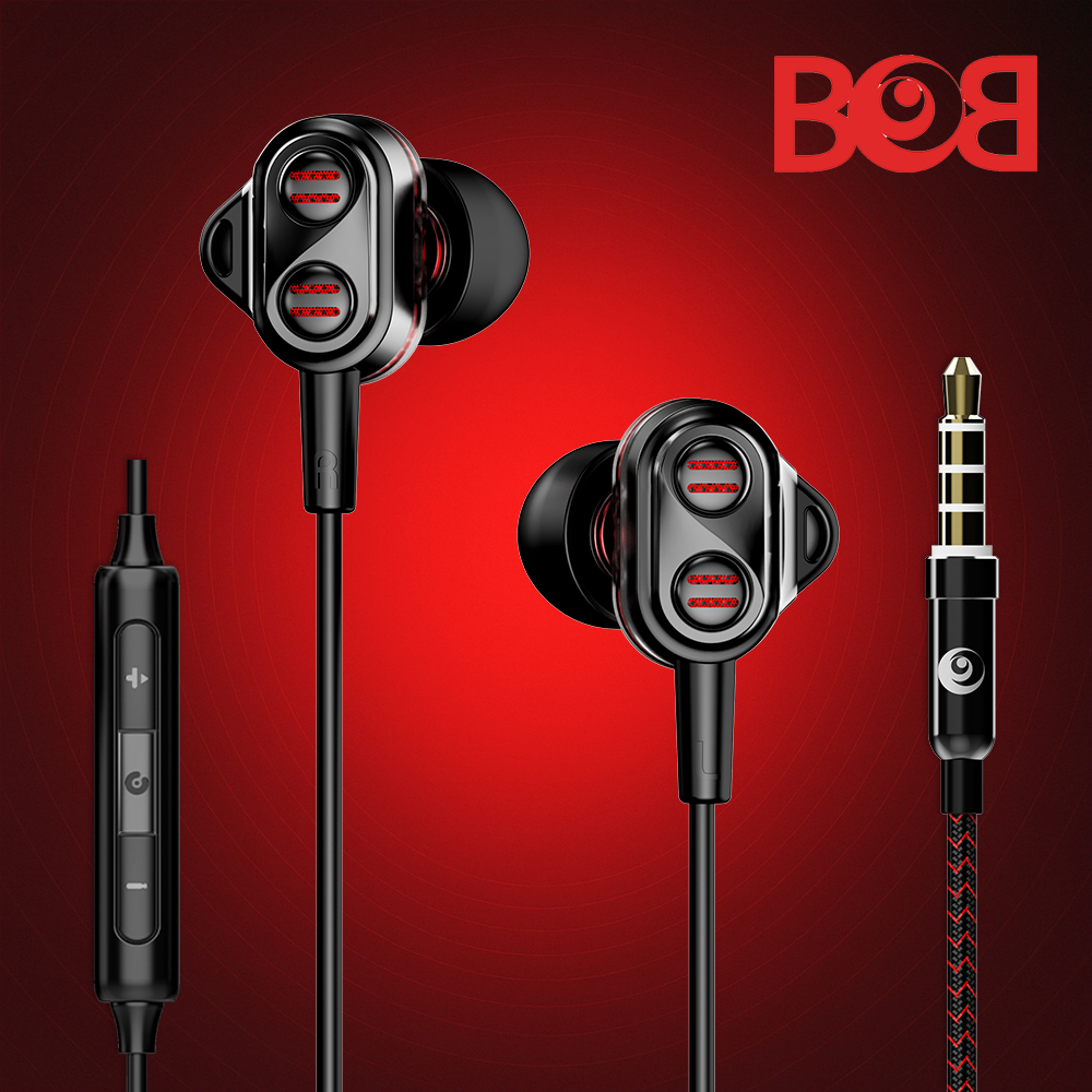 밥튠 8D 2BA 게이밍 인이어 이어폰 배그 블랙 제품 이미지