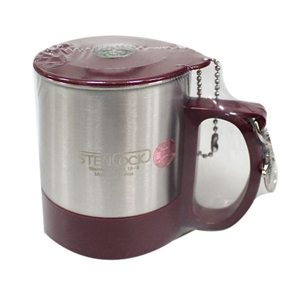 스텐 등산 컵 230ml 나침반 물컵 여행 캠핑 물잔 - 상품 이미지