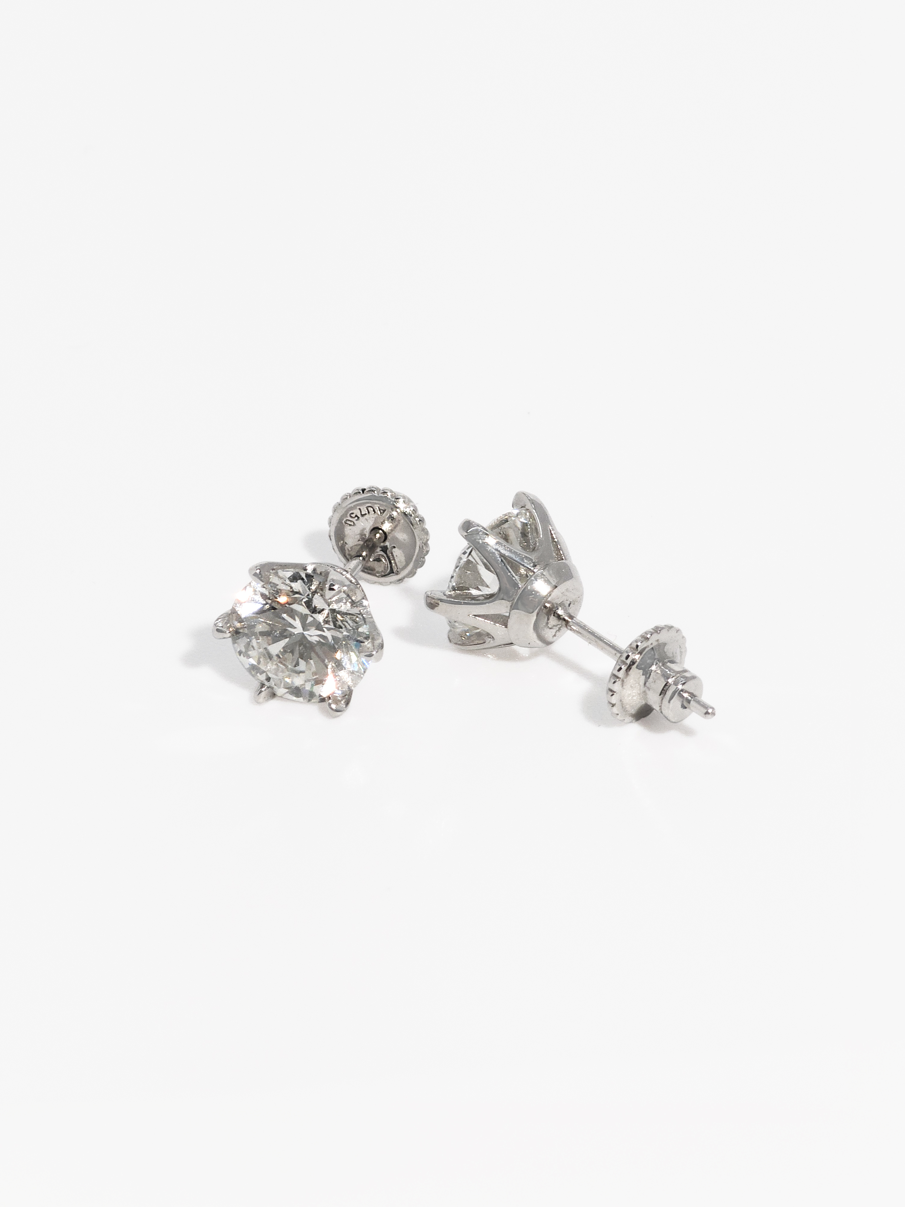 2캐럿 랩다이아 귀걸이 침귀걸이 6프롱 IGI 랩다이아몬드 D컬러 14k 18k - 상세 이미지 5