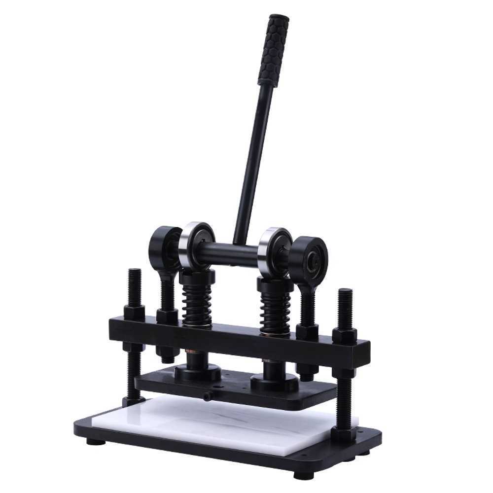 수동 가죽 펀칭기 프레스 공예용 구멍 뚫기 작업기 200x140mm + 스트로크12mm - 상품 이미지