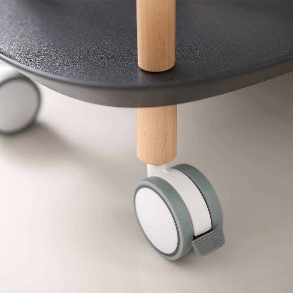 마일드 이동식 트롤리 수납함 틈새 원목 2단 모던하우스 주방 거실 카트