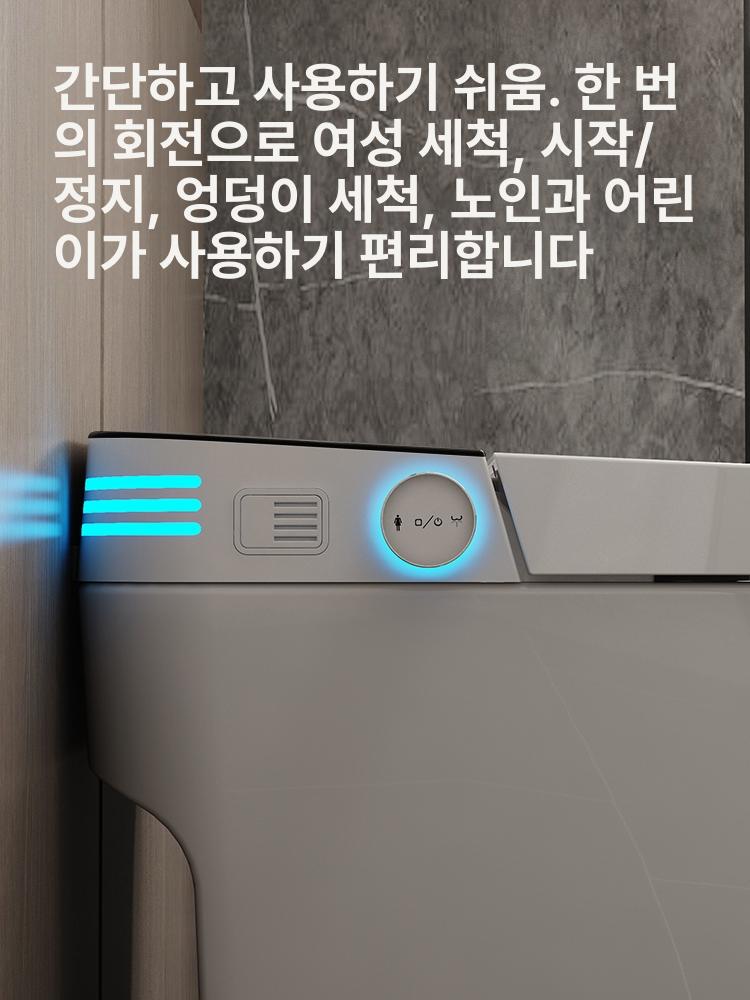 스마트 대변기 좌변기 남자 공사 화장실 시공 고급형 완전 자동 분무기 살균 A 300mm 이미지 6