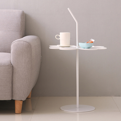 클로버 철제 간이테이블 베란다 쇼파사이드테이블 창가 보조 미니 커피 식탁