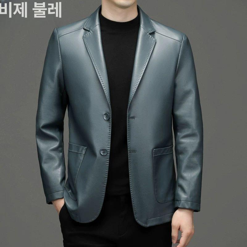 가죽자켓 양가죽 남성 시리즈 라이더자켓 무스탕자켓 스웨이드 자켓 오버핏 트러커 커피 165 80A S - 상세 이미지 3