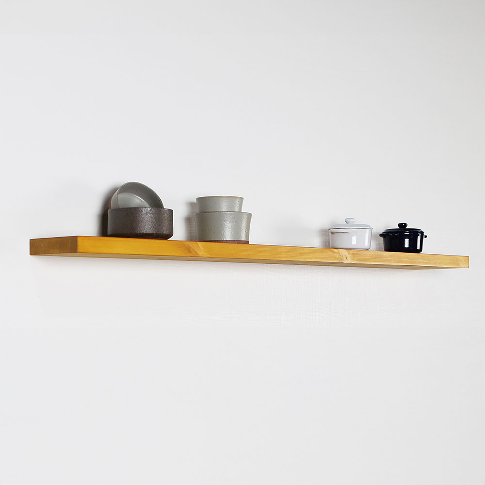 무지주 벽선반 원목 나무 벽걸이선반 인테리어 1500x200, 1단, 오크