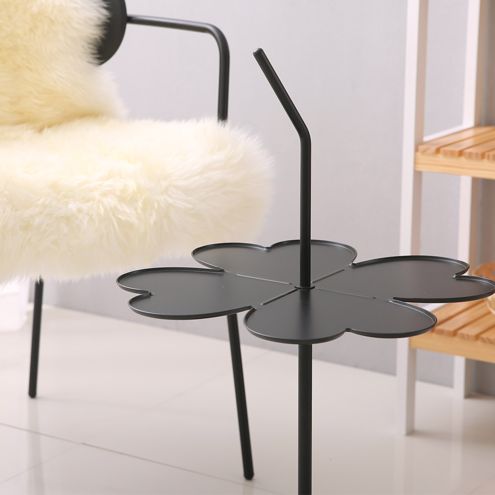 클로버 철제 간이테이블 베란다 쇼파사이드테이블 창가 보조 미니 커피 식탁