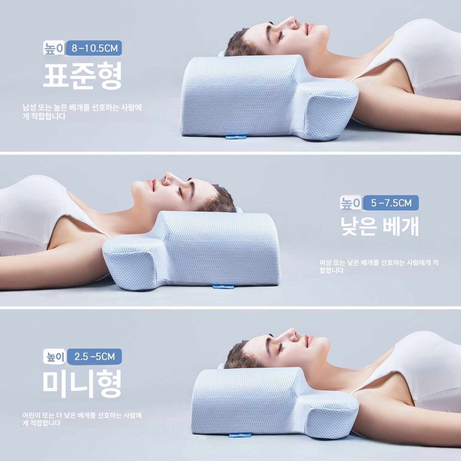 목베개 수술 머리고정 메모리폼 움직임방지 코수술 베개 코 성형베개 쿨블루 미니 - 상세 이미지 3
