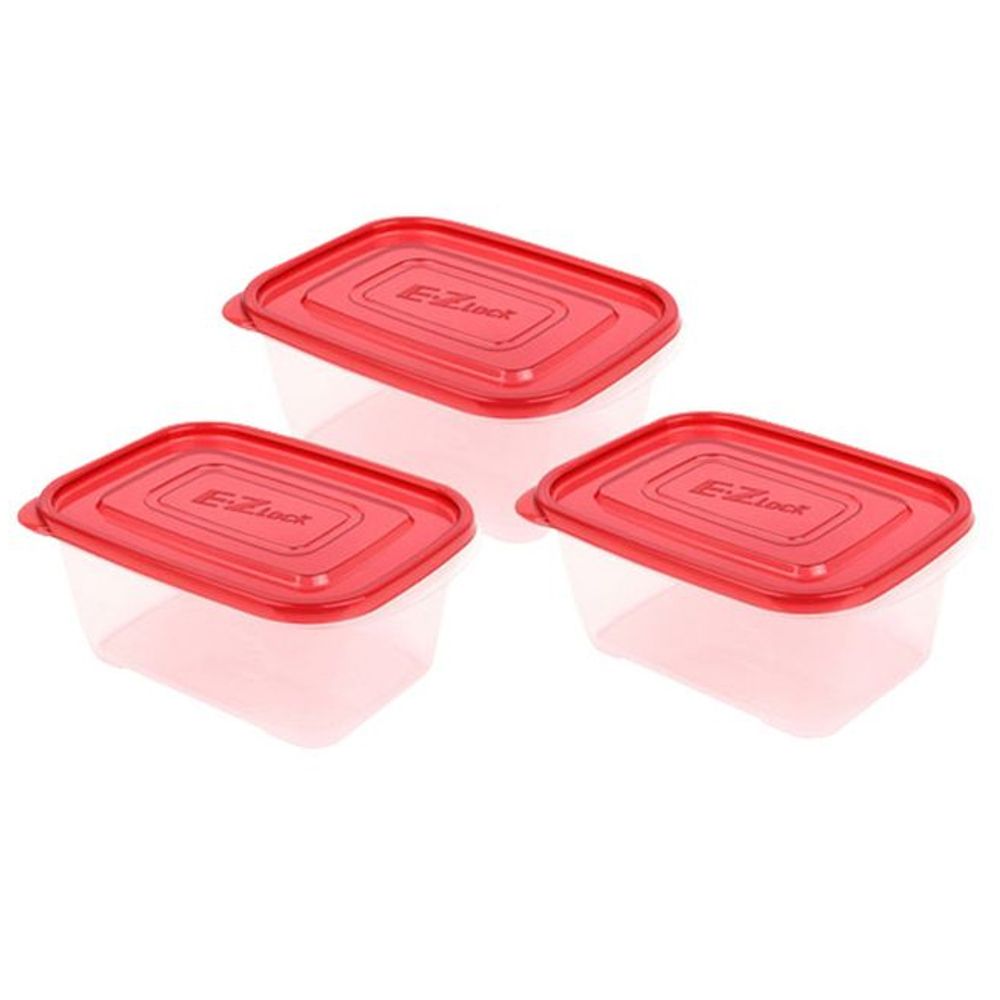 락앤락 뉴이지락 밀폐용기 270ml 3P 직사각 눈금 소분 - 메인 이미지