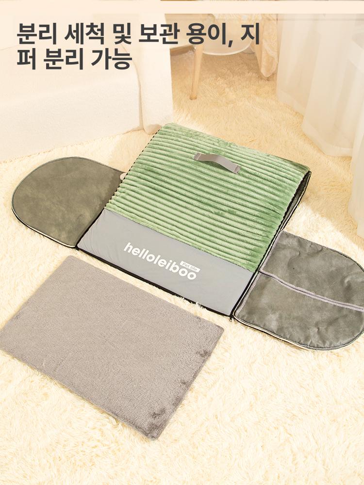 텐트 강아지 난방 고양이 대형 실내 중형견 숨숨집 견사 보온 개집 고양이집 반려동물 하우스 그린 도어 커튼 포함 M - 상세 이미지 5