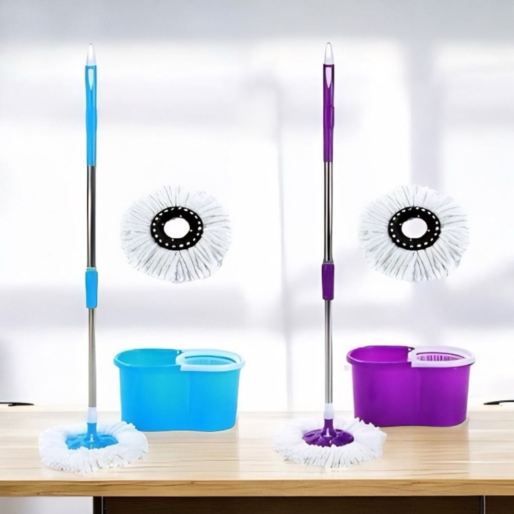 베르 물걸레 밀대 2color 통돌이물걸레 걸레 2장포함 퍼플 - 메인 이미지
