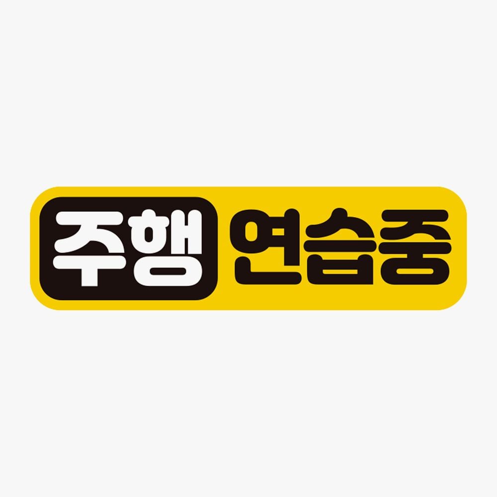 주행연습중 고휘도반사 자석 자동차스티커 - 상품 이미지