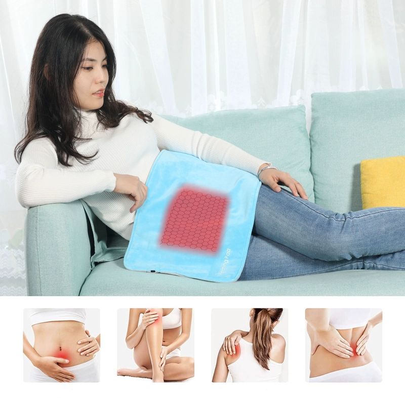 충전식 전기장판 무선 온열담요 캠핑용 사무실 난방 온도조절 여행용 난로 발열 전기매트 스카이블루 50x30cm - 상세 이미지 2