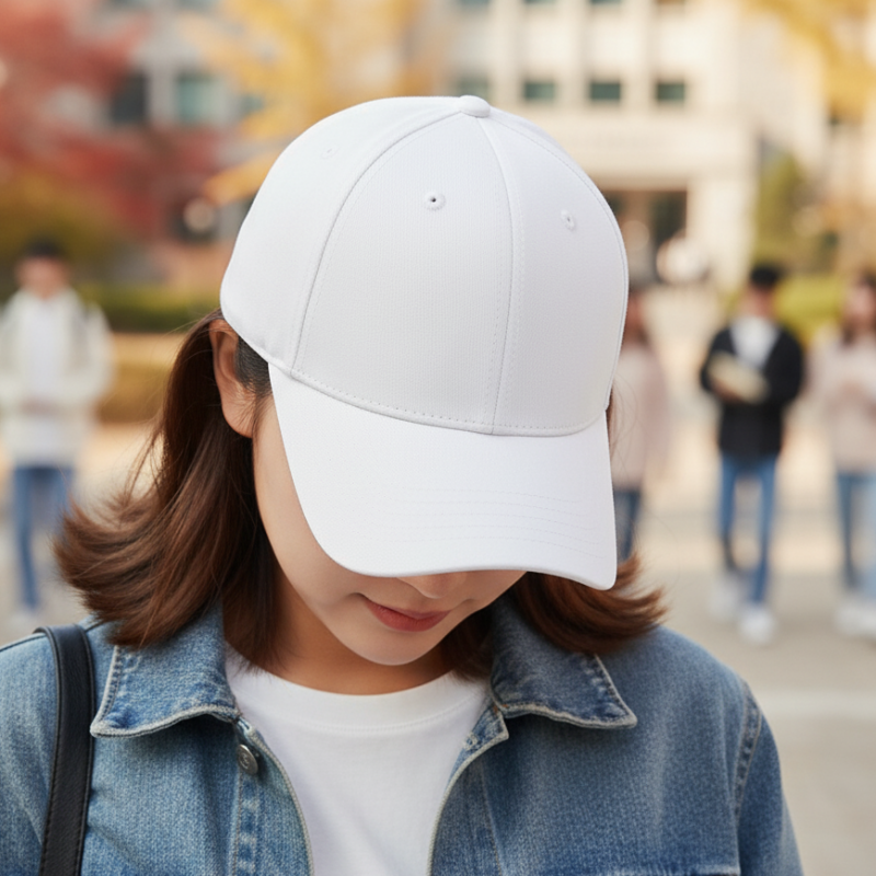 남녀공용 데일리 대두 볼캡 무지 모자 - 상세 이미지 5