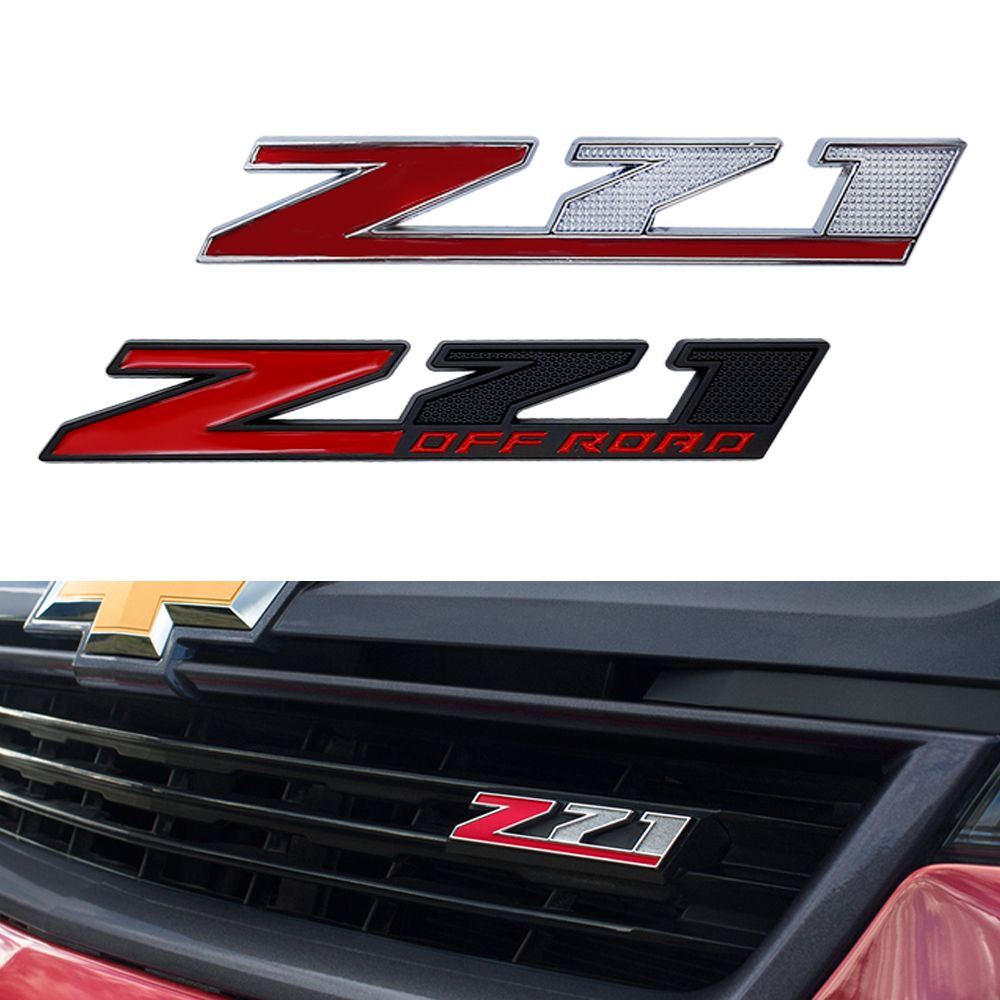 콜로라도 Z71 오프로드 그릴 엠블럼 뱃지 차량 용품 블랙레드 - 상품 이미지