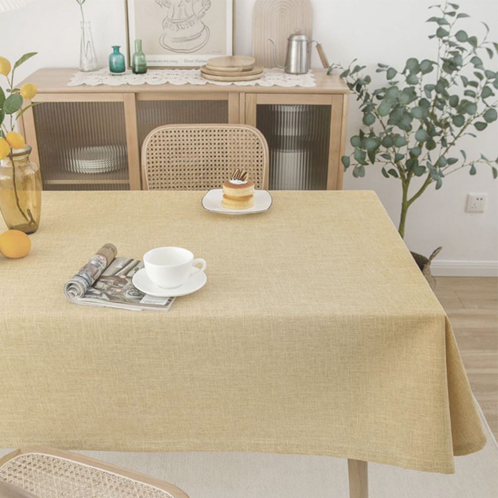 린넨 코팅 식탁보 심플 방수 캠핑 테이블 매트