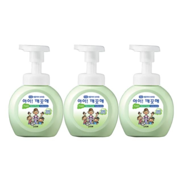 아이깨끗해 청포도 거품형 핸드솝 250ml 용기 3개입 - 상품 이미지