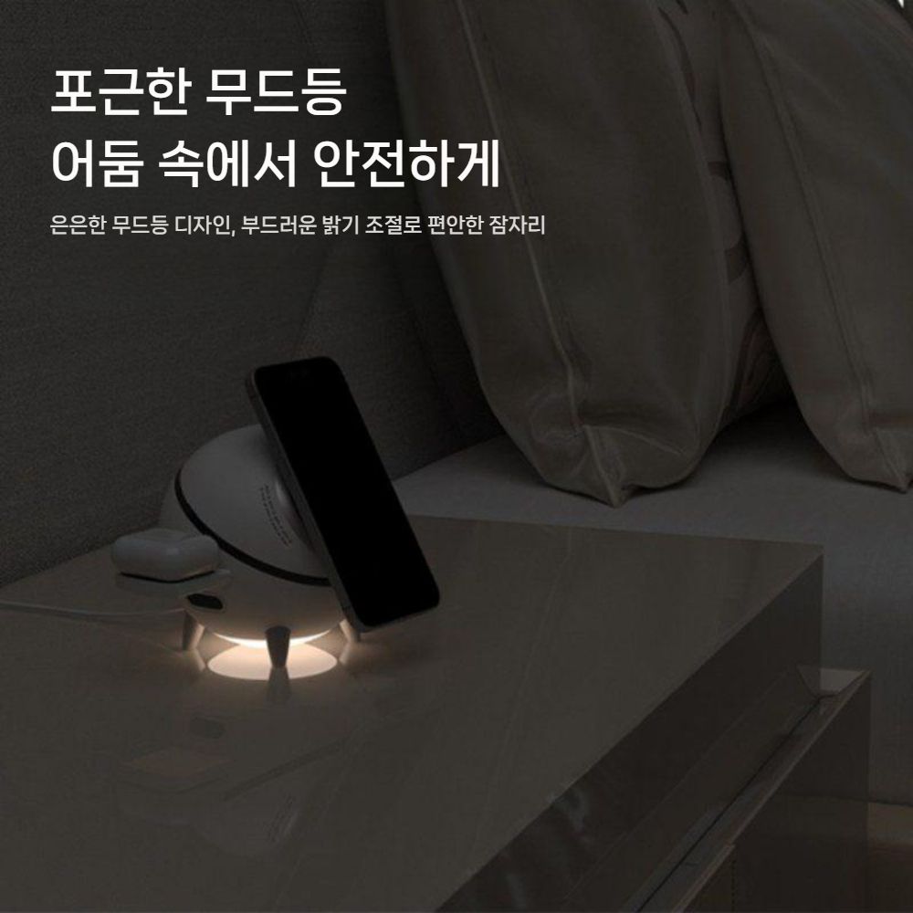 아이폰17 프로 맥스 에어팟 프로3 애플워치11 무선 충전기 마그네틱 고속 충전 시계 냉각 베이스 거치대 - 상세 이미지 5
