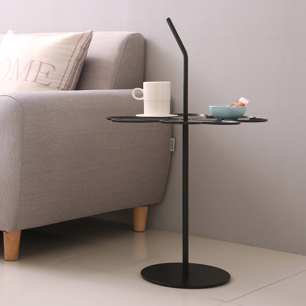 클로버 철제 간이테이블 베란다 쇼파사이드테이블 창가 보조 미니 커피 식탁