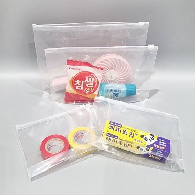 CPP 투명 슬라이드 파우치 지퍼백(100장)25x15+2cm - 메인 이미지