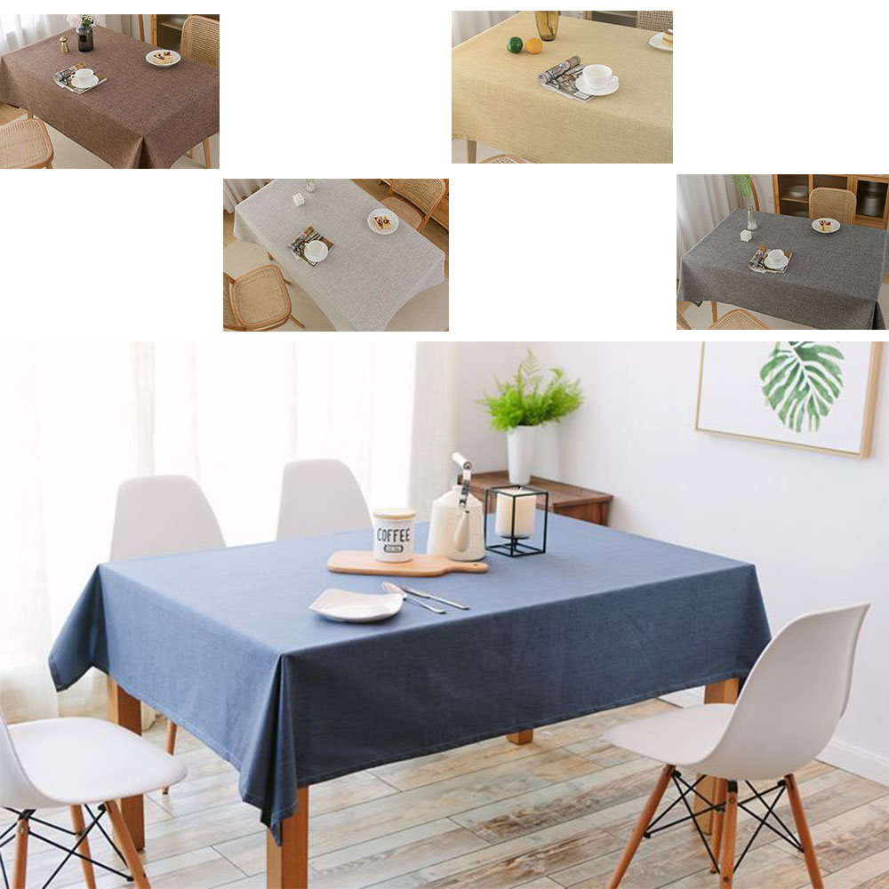 린넨 코팅 식탁보 심플 방수 캠핑 테이블 매트
