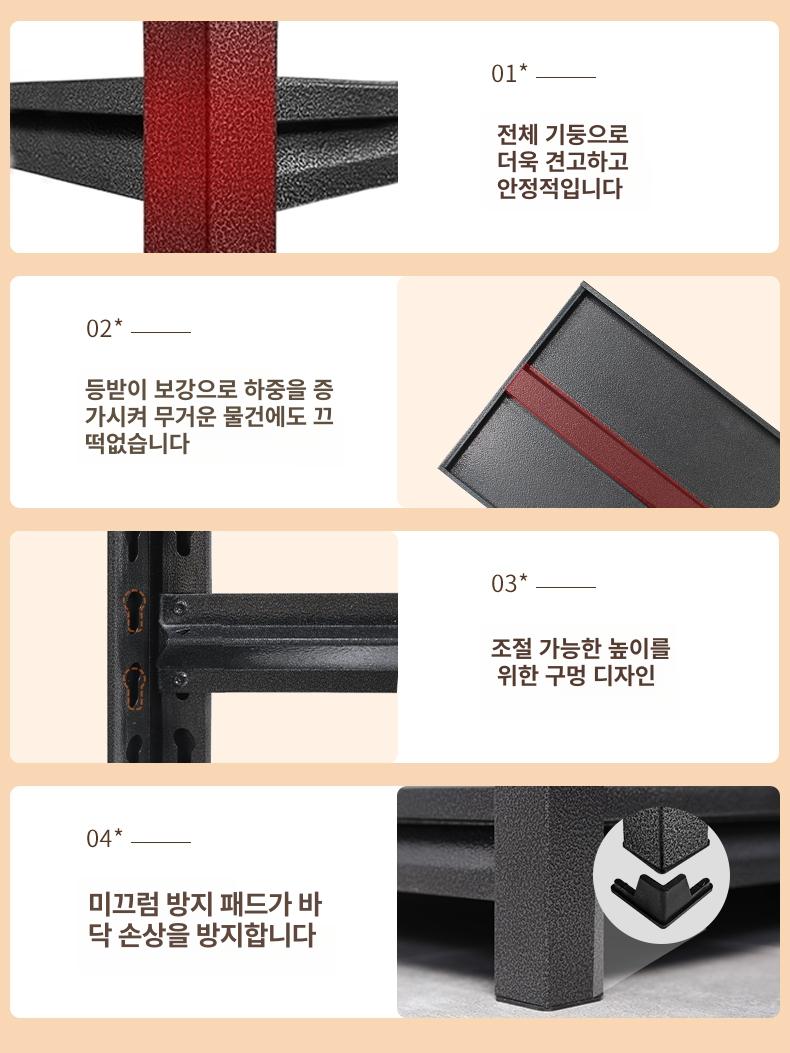사무실 대형 신발장 회사 수납 식당 슈즈랙 철제 현관 헬스장 선반 업소용 신발수납장 보관함 50x30x118cm 6단 - 상세 이미지 5