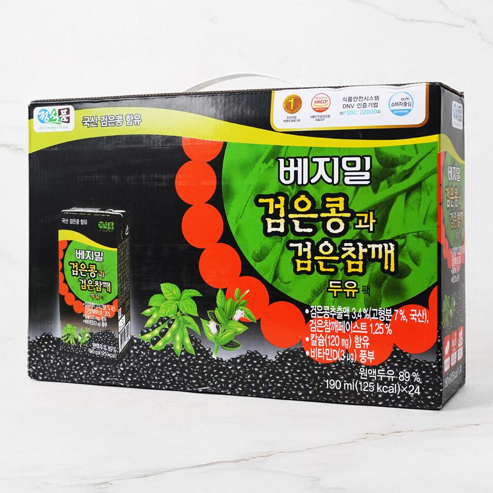 메가마트 정식품 베지밀 검은콩과 검은참깨 두유(팩) 190mlx24개 - 상세 이미지 2