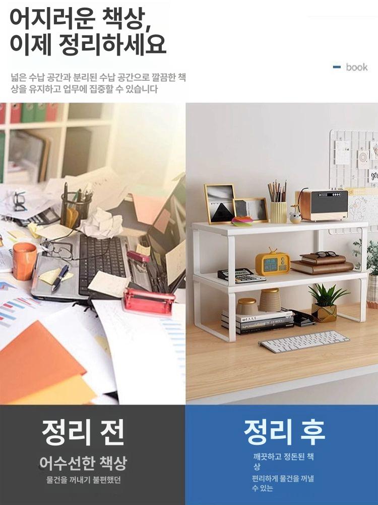 모니터선반 모니터받침대 거치대 블랙랙 모니터거치대 화이트보드 선반형 선반 쿨블랙 A - 상세 이미지 3